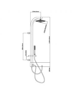 SCHÜTTE Überkopf-Brauseset MADAGASKAR Schwarz-Chrom