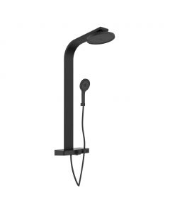 SCHÜTTE Thermostat-Duscharmatur mit Ablage SAMOA RAIN Matt Schwarz
