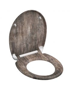 SCHÜTTE Toilettensitz mit Absenkautomatik OLD WOOD Duroplast Bedruckt