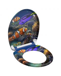 SCHÜTTE Toilettensitz mit Absenkautomatik SEA LIFE Duroplast Bedruckt