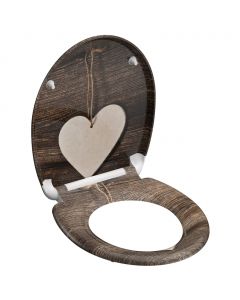 SCHÜTTE Toilettensitz mit Absenkautomatik WOOD HEART Duroplast