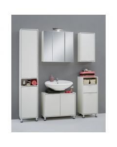 FMD Bad-Hängeschränk 36,8x17,1x67,3 cm Weiß