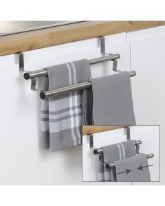 HI Geschirrtuch-Halter Ausziehbar Silbern