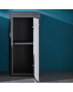 Trendteam Standschrank Miami Weiß und Rauchsilbern