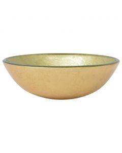 Waschbecken Hartglas 42 cm Gold