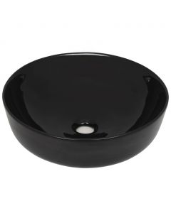 Waschbecken Keramik Rund Schwarz 41,5 x 13,5 cm