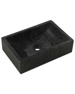Waschbecken 45x30x12 cm Marmor Hochglanz-Schwarz
