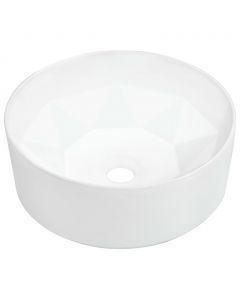 Waschbecken 36 x 14 cm Keramik Weiß