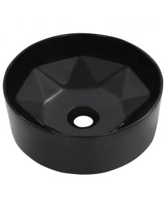 Waschbecken 36 x 14 cm Keramik Schwarz