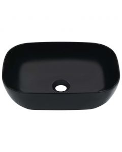 Waschbecken 45,5 x 32 x 13 cm Keramik Schwarz