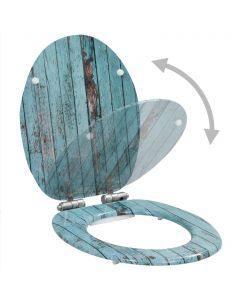 Toilettensitz mit Soft-Close-Deckel MDF Altholz-Design