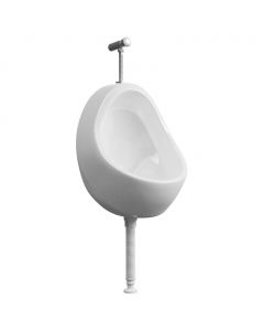 Wandurinal mit Spülventil Keramik Weiß