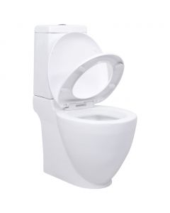 Keramik-Toilette Abgang Horizontal Weiß