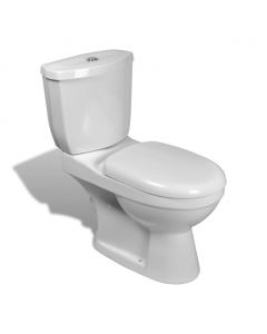 Toilette mit Spülkasten Weiß