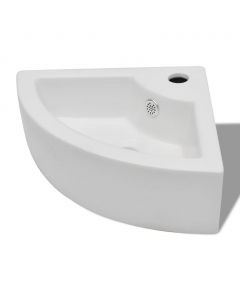 Waschbecken mit Überlauf 45 x 32 x 12,5 cm Weiß