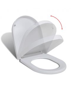 Toilettensitz mit Absenkautomatik und Quick-Release Weiß Eckig