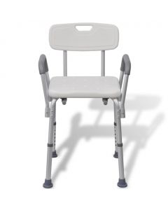 Duschstuhl Aluminium Weiß