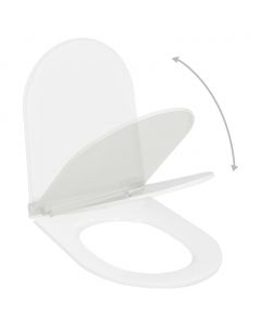 Toilettensitz mit Absenkautomatik und Quick-Release-Design Weiß
