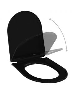 Toilettensitz mit Absenkautomatik und Quick-Release Schwarz