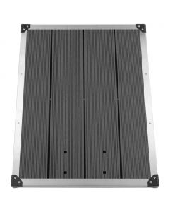 Garten-Duschwanne WPC Edelstahl 80 x 62 cm Grau