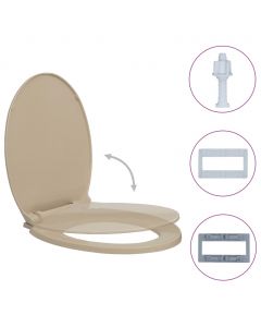 Toilettensitz mit Absenkautomatik Beige Oval