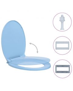 Toilettensitz mit Absenkautomatik Blau Oval