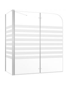 Duschabtrennung 120x68x130 cm Hartglas Gestreift