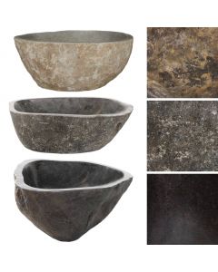 Waschbecken Flussstein Oval (37-46)x(29-36) cm