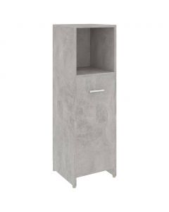 Badezimmerschrank Betongrau 30x30x95 cm Holzwerkstoff