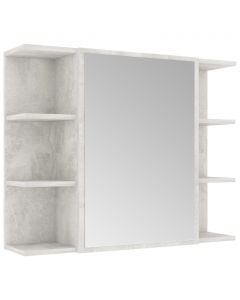 Bad-Spiegelschrank Betongrau 80x20,5x64 cm Holzwerkstoff