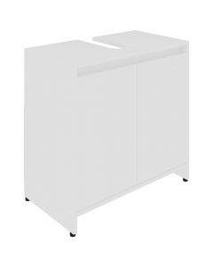 Badezimmerschrank Weiß 60x33x61 cm Holzwerkstoff