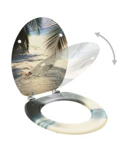 Toilettensitz mit Deckel MDF Strand-Design