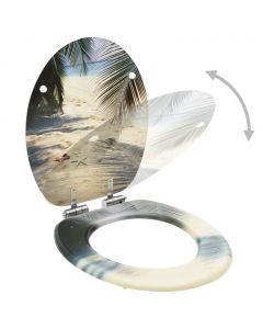Toilettensitz mit Soft-Close-Deckel MDF Strand-Design
