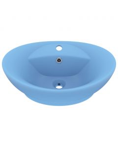 Luxus-Waschbecken Überlauf Matt Hellblau 58,5x39cm Keramik