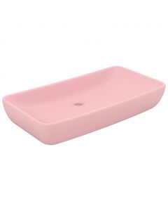 Luxus-Waschbecken Rechteckig Matt Rosa 71x38 cm Keramik