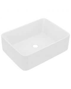 Luxus-Waschbecken Matt Weiß 41x30x12 cm Keramik