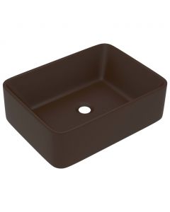 Luxus-Waschbecken Matt Dunkelbraun 41x30x12 cm Keramik