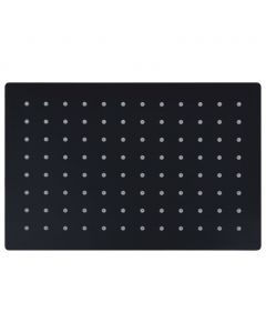 Regenbrause Edelstahl 30x20 cm Rechteckig Schwarz