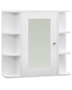 Bad-Spiegelschrank Weiß 66x17x63 cm MDF