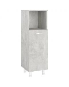 Badezimmerschrank Betongrau 30x30x95 cm Holzwerkstoff