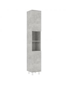 Badezimmerschrank Betongrau 30x30x179 cm Holzwerkstoff