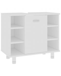 Badezimmerschrank Weiß 60x32x53,5 cm Holzwerkstoff