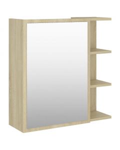 Bad-Spiegelschrank Sonoma-Eiche 62,5x20,5x64 cm Holzwerkstoff