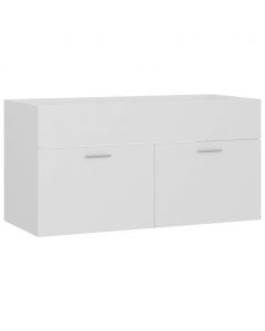 Waschbeckenunterschrank Weiß 90x38,5x46 cm Holzwerkstoff