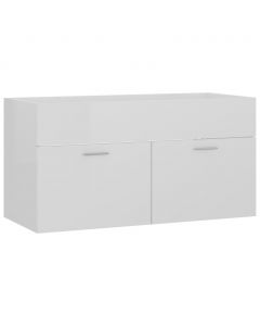 Waschbeckenunterschrank Hochglanz-Weiß 90x38,5x46cm