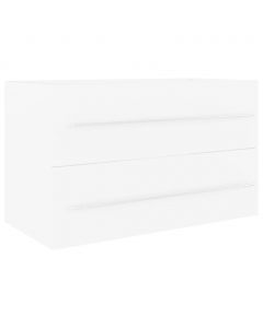 Waschbeckenunterschrank Weiß 80x38,5x48 cm Holzwerkstoff