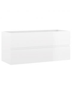 Waschbeckenunterschrank Hochglanz-Weiß 100x38,5x45 cm