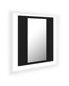 LED-Bad-Spiegelschrank Schwarz 40x12x45 cm Acryl
