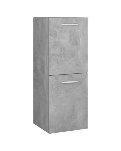 Badezimmerschrank Betongrau 30x30x80 cm Holzwerkstoff