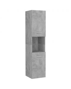 Badezimmerschrank Betongrau 30x30x130 cm Holzwerkstoff